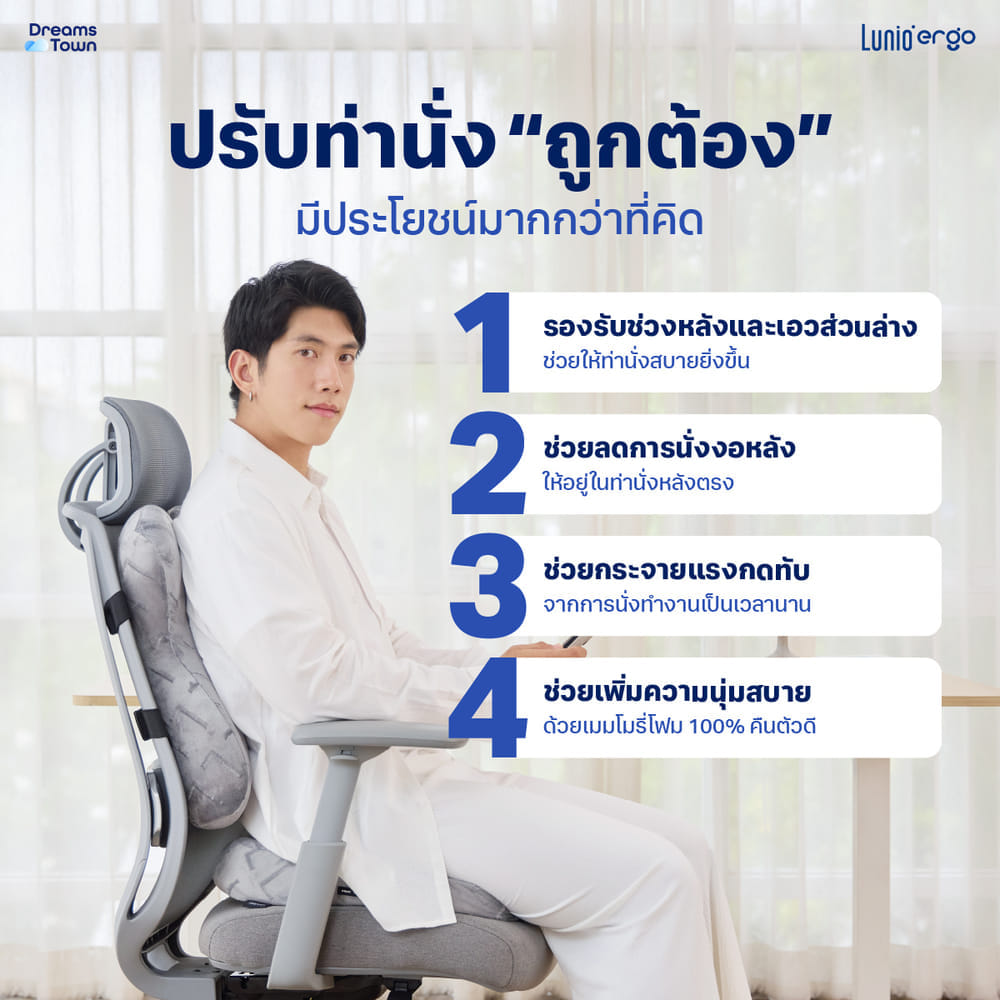 เบาะรองหลัง LUNIO ERGO PRO BACK CUSHION_4